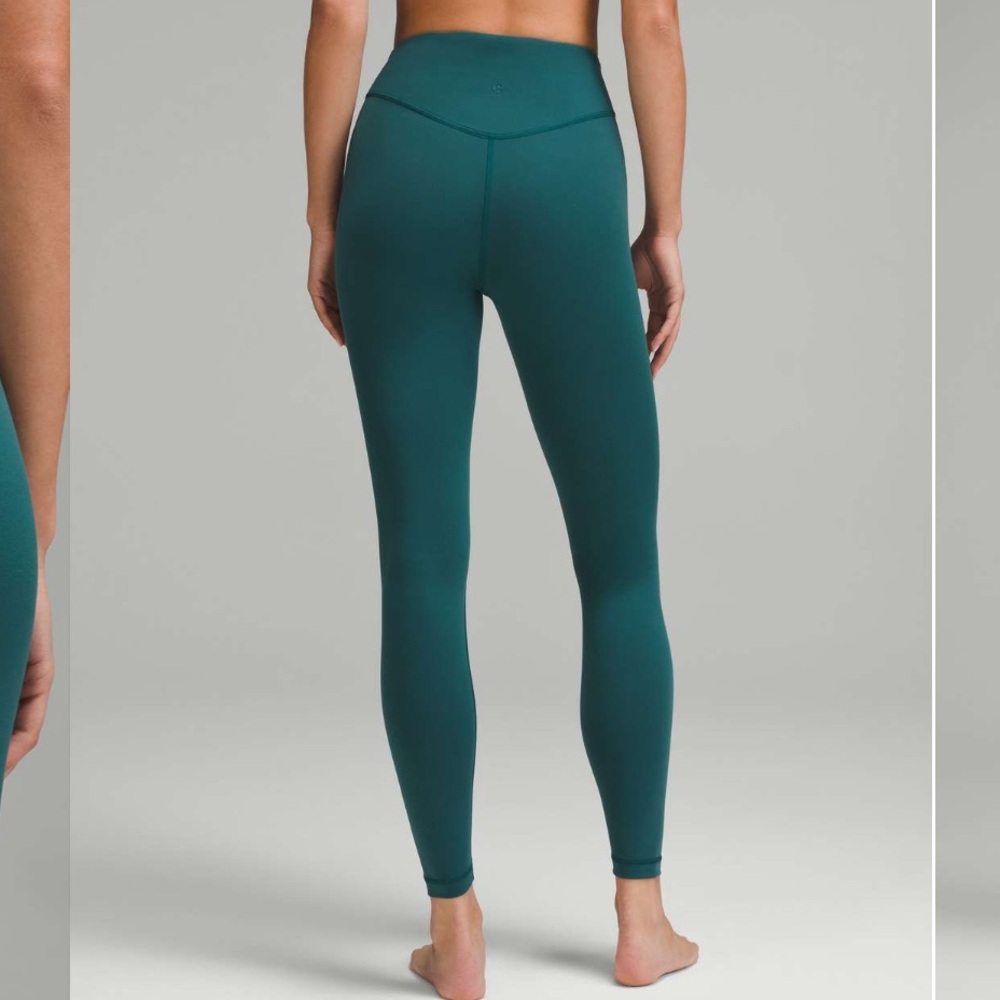 Lululemon smoothcover tight 4 storm teal 26” euc